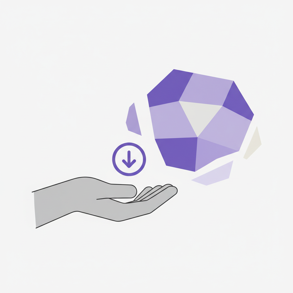 An illustration showing a large magnet pulling in a group of smaller assets like newsletters and websites.