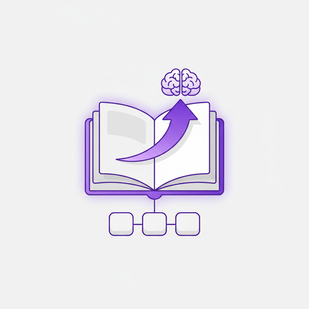 Illustration of a person building a course on a laptop, with video and text modules floating around them.