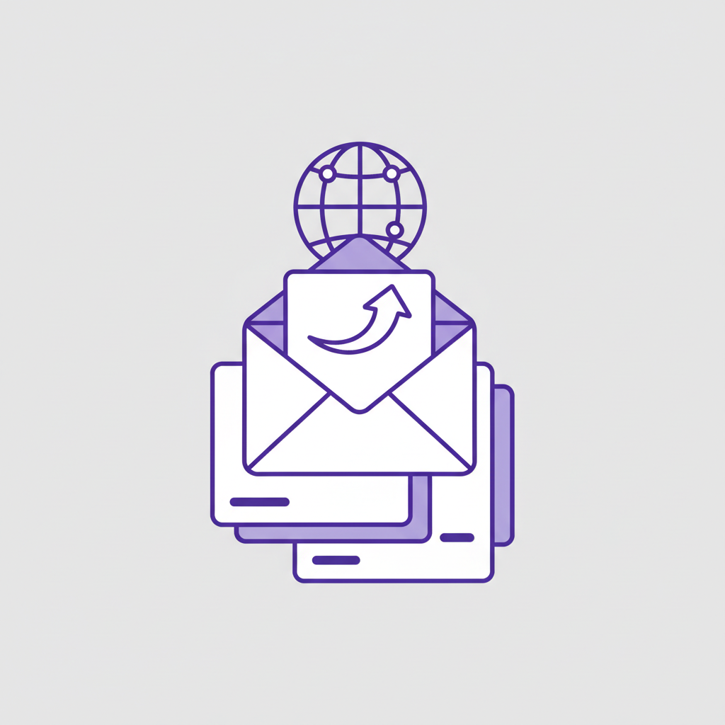 Illustration showing a person broadcasting a newsletter to a large, engaged audience.