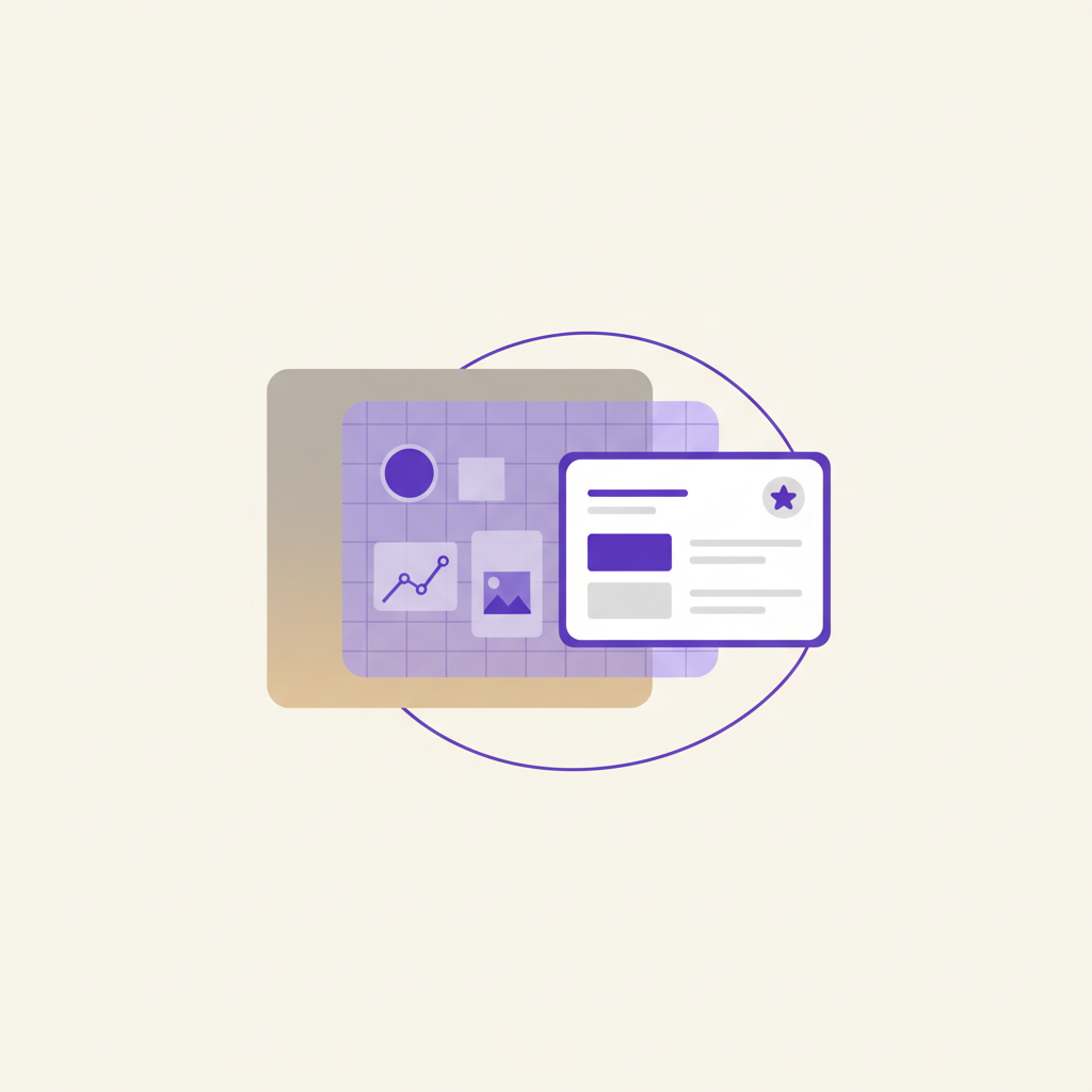 An illustration of a user selecting a pre-made website layout from a gallery of template options on a screen.
