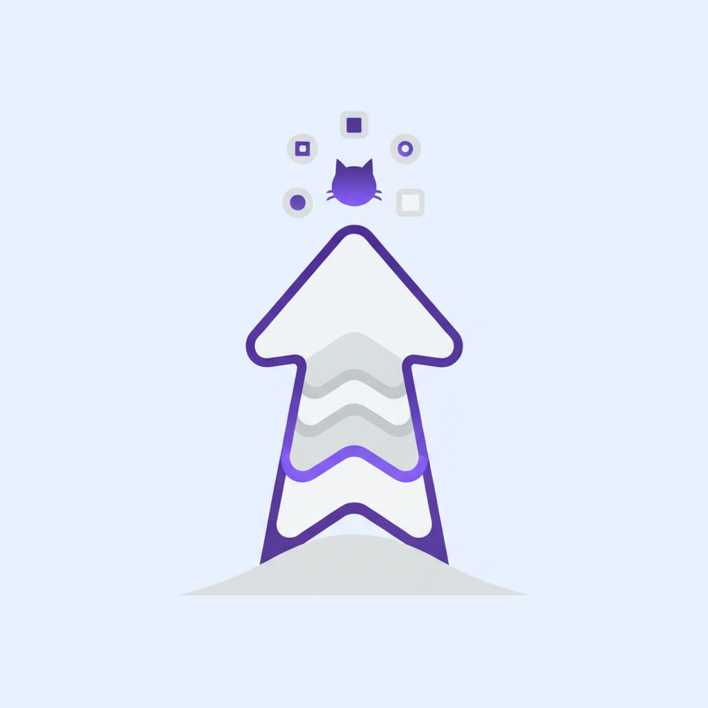 An illustration of a person launching a paper airplane into the clouds towards a target.