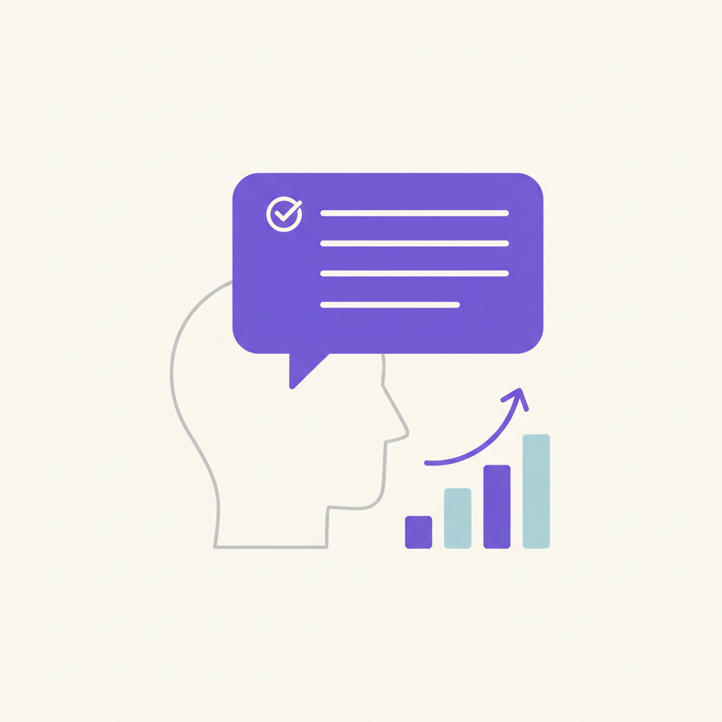 An illustration of a founder talking directly to a customer who is sitting inside a giant smartphone screen.
