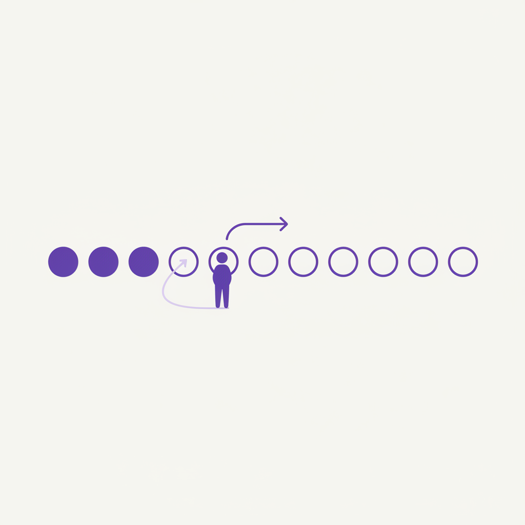 An illustration showing two progress bars. One is empty, and the other is already 25% full, encouraging a user to start.