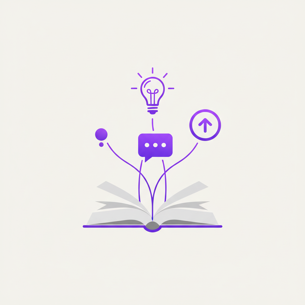 Illustration of a person planting a flag with a lightbulb icon on it at the top of a mountain graph.