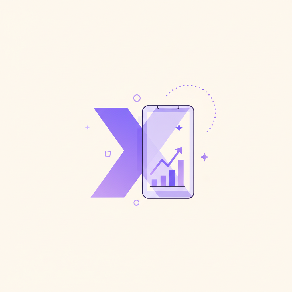 An illustration of a person launching an ad campaign from their laptop, with the X logo and charts in the background.