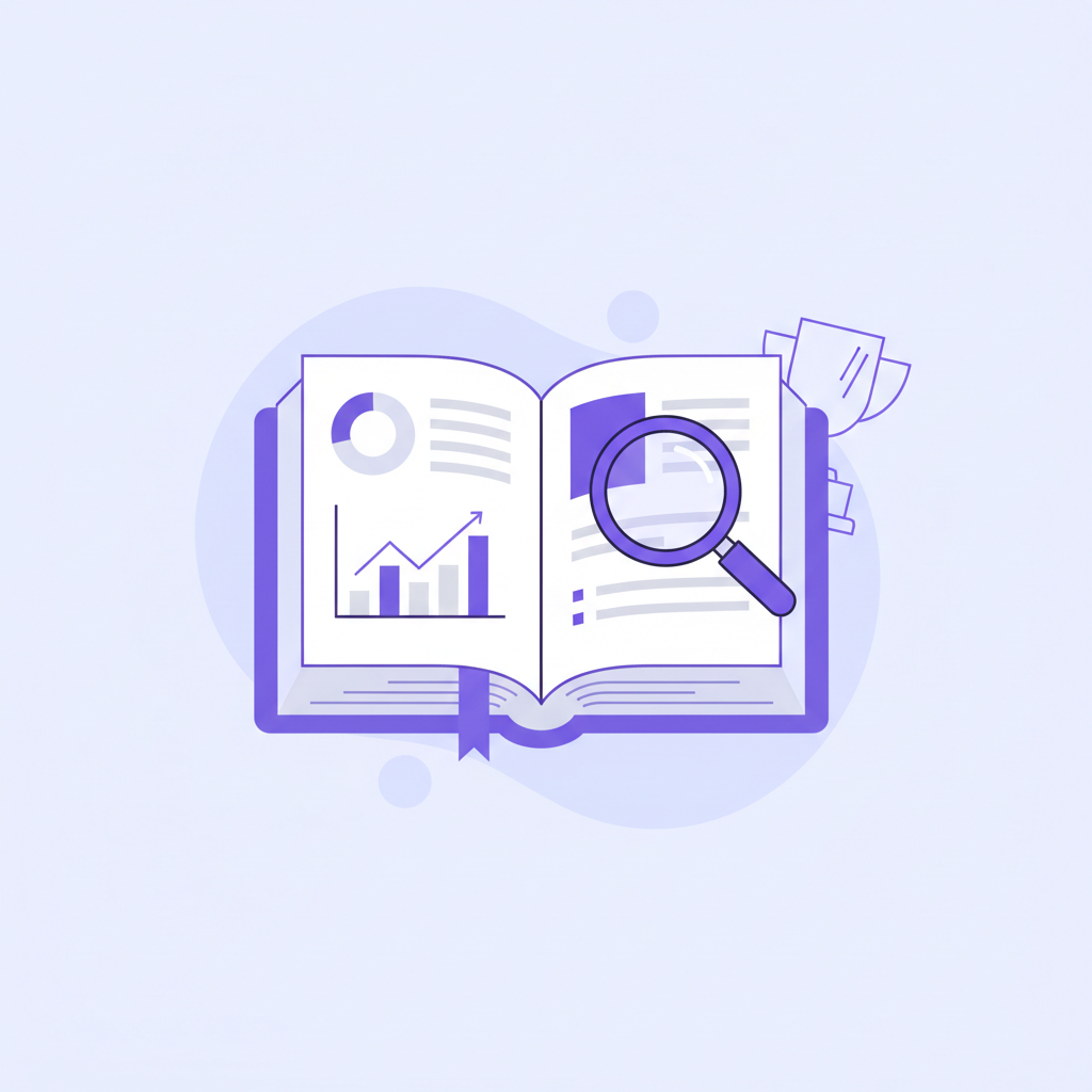 An illustration of a marketer presenting a successful customer case study graph to a new prospect.